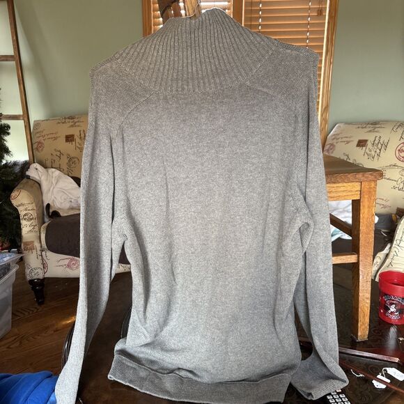 Horny Toad Gray SINGLE Button Knit Sweater Size XL VINTAGE - Picture 5 of 6